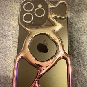 Butter Black and Silver Abstract Phone Case